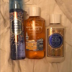 santa blueberry shortbread set bath and body works